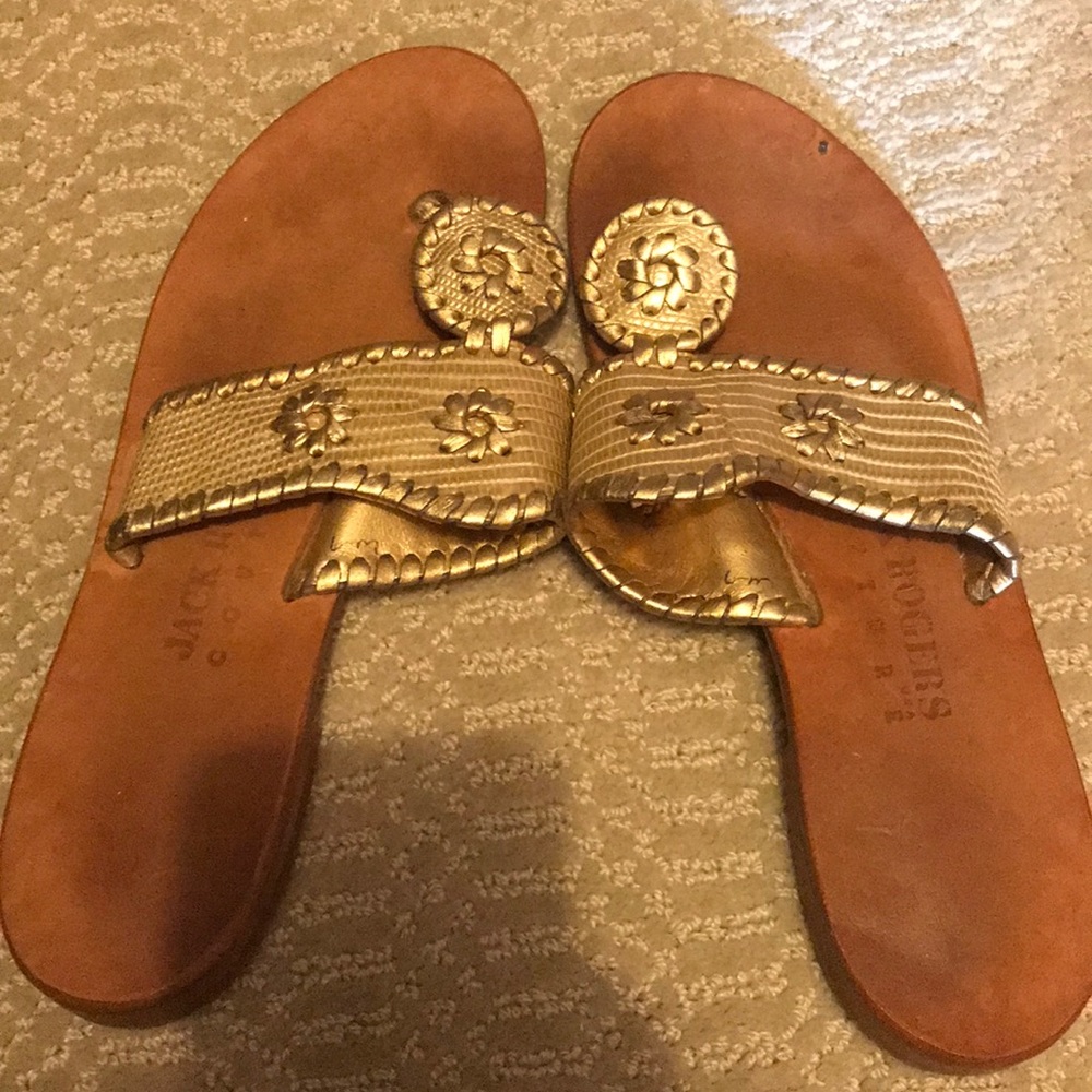 Gold sandals, rarely used